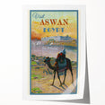 Retro Aswan Egypt Travel Poster – Vintage Desert & River Art