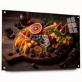 Gourmet Cheese & Fruit Board – Rustic Kitchen Food Art Print