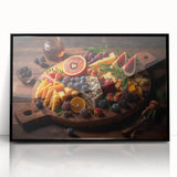 Gourmet Cheese & Fruit Board – Rustic Kitchen Food Art Print