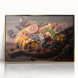Gourmet Cheese & Fruit Board – Rustic Kitchen Food Art Print