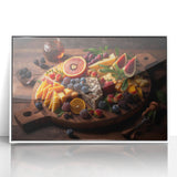 Gourmet Cheese & Fruit Board – Rustic Kitchen Food Art Print