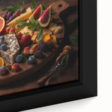 Gourmet Cheese & Fruit Board – Rustic Kitchen Food Art Print