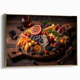 Gourmet Cheese & Fruit Board – Rustic Kitchen Food Art Print