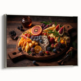 Gourmet Cheese & Fruit Board – Rustic Kitchen Food Art Print