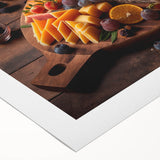 Gourmet Cheese & Fruit Board – Rustic Kitchen Food Art Print