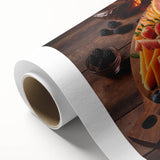 Gourmet Cheese & Fruit Board – Rustic Kitchen Food Art Print