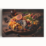 Gourmet Cheese & Fruit Board – Rustic Kitchen Food Art Print