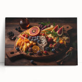 Gourmet Cheese & Fruit Board – Rustic Kitchen Food Art Print