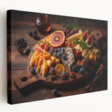 Gourmet Cheese & Fruit Board – Rustic Kitchen Food Art Print