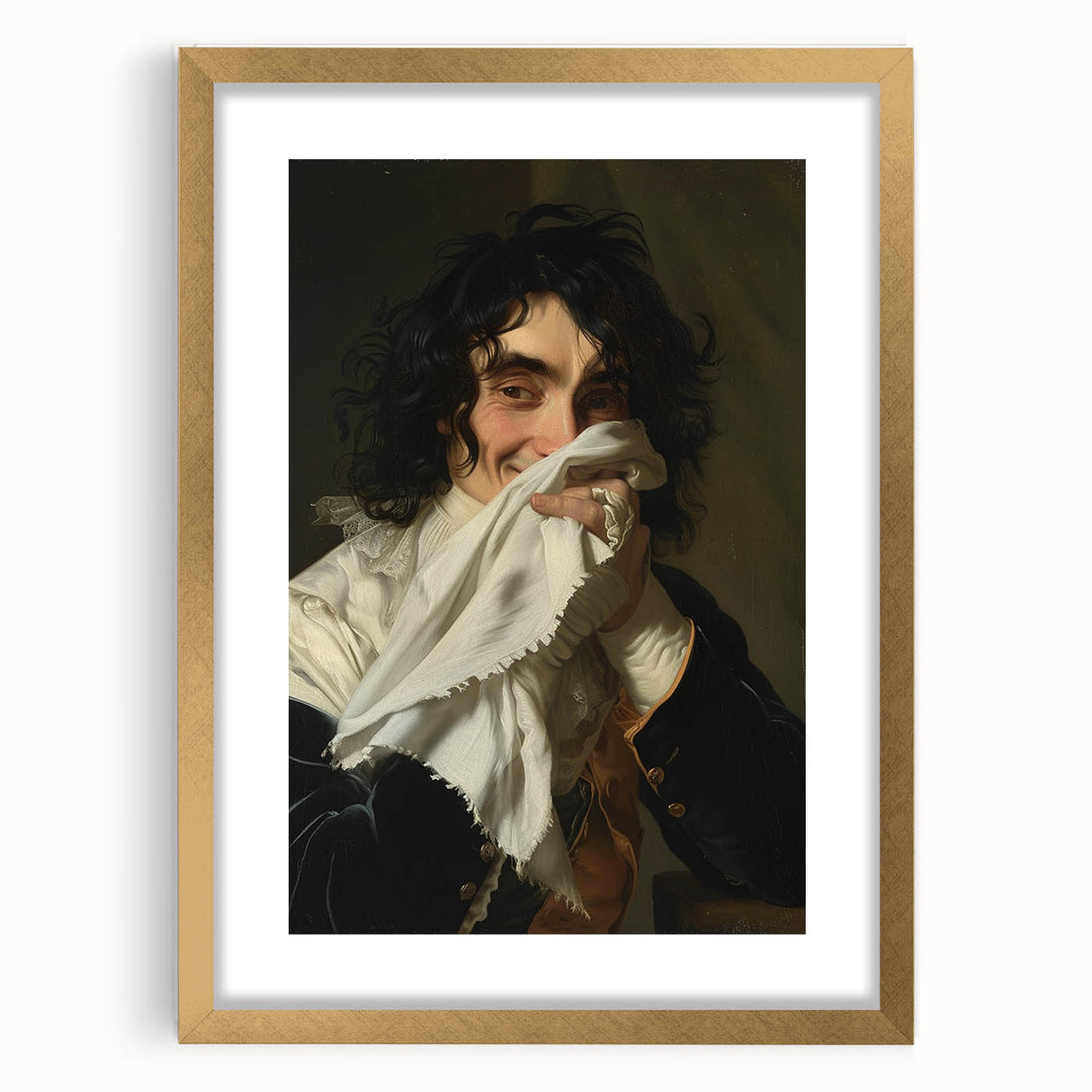 Bathroom Wall Art - Classic Portrait with Modern Vintage Style