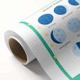 Moon Phases Learning Wall Art - Kids Educational Space Poster