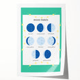 Moon Phases Learning Wall Art - Kids Educational Space Poster