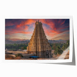 Extra large rolled print of a vibrant Indian landscape with lush florals, ideal for dining room wall art.