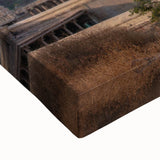 Black and white landscape art painting of a serene Indian scenery on large stretched canvas, suitable for bedroom wall decor.