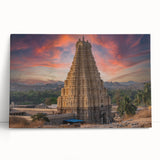 Black and white stretched canvas of Indian scenery, ideal for kitchen wall art or bedroom ambiance.