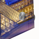 Acrylic print of a large abstract Paris scenery in muted earth tones, ideal for dining room art.