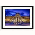 Extra large abstract art print of colorful Paris scenery on textured canvas, framed in black, ideal for living room decor.