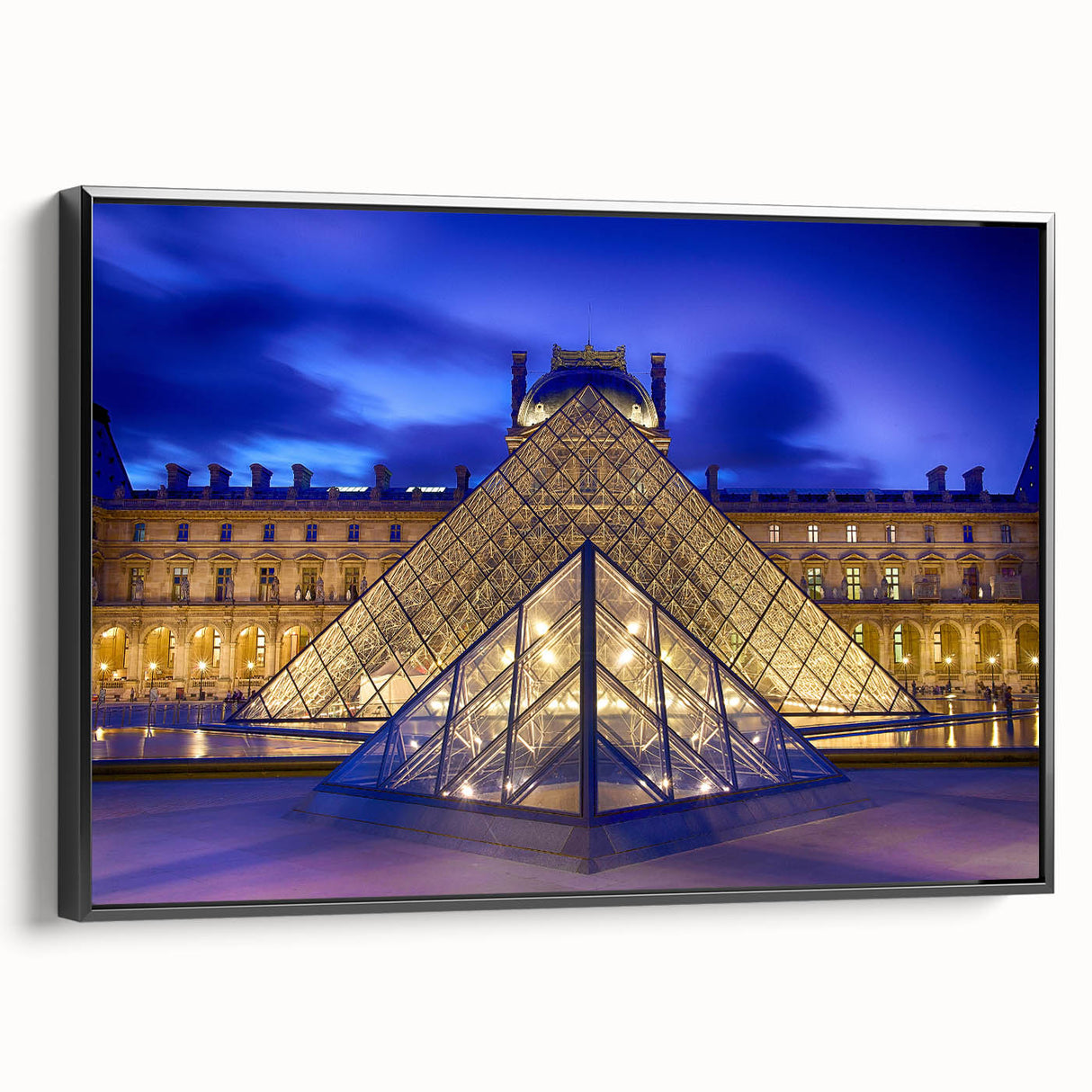 Black and white wall art featuring a vintage Paris landscape on framed canvas, ideal for bedroom decor.