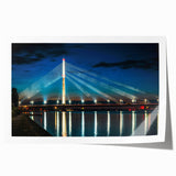 Rolled print of a serene Latvian landscape with lush greenery and floral elements, ideal for dining room wall art.