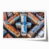 Extra large rolled print of a Lithuanian landscape with vibrant floral details, ideal for art wall dining room.