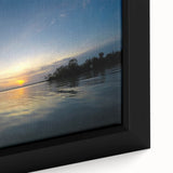 Extra large framed canvas of a textured black wall art depicting colorful Yucatan scenery, ideal for living room decor.