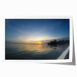 Extra large rolled print of Yucatán scenery with lush florals in vibrant greens and blues, ideal for art wall dining room.