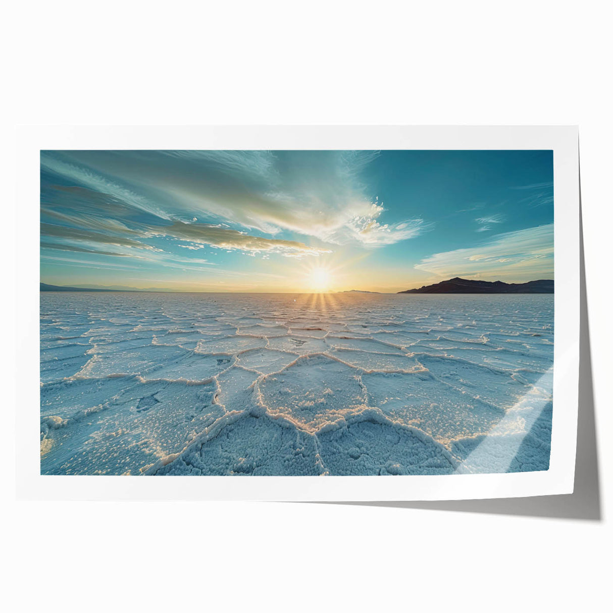 Extra large rolled print featuring a scenic Bolivian landscape with vibrant floral elements.