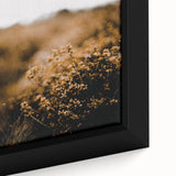 Extra large framed canvas featuring a textured, black abstract design with colorful accents, ideal for living room decor.