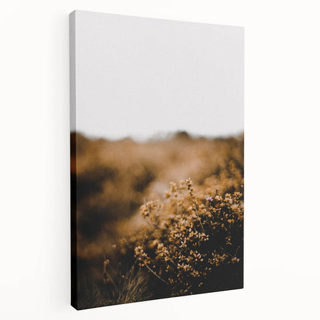 Large art depicting a fall landscape with vibrant orange and yellow leaves on a stretched canvas, ideal for kitchen wall art.