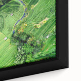 Extra large black framed canvas featuring a textured, colorful abstract design, ideal for living room decor.