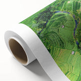 Art Deco style poster of spring season on rolled canvas, featuring pastel colors, ideal for nursery wall art.