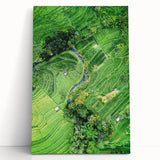 Large black and white stretched canvas depicting a spring scene, ideal for kitchen wall art or bedroom ambiance.