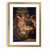 Extra large abstract art print featuring textured swirls in cool blue and white tones on a gold-framed canvas.