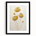 Golden Bloom Minimalist - Modern Living Room Canvas Wall Art