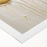 Golden Bloom Minimalist - Modern Living Room Canvas Wall Art