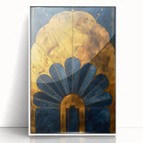 Framed acrylic wall art showcasing a minimalist abstract design in soft white tones, perfect for modern home decor, enhancing any interior space.