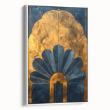 Abstract minimalist wall art featuring a framed canvas in white, showcasing a sleek side view that highlights its modern design and clean lines, ideal for contemporary decor.