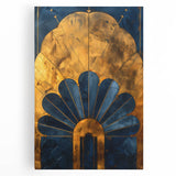 Abstract minimalist wall art on stretched canvas, showcasing soft pastel colors and geometric shapes, perfect for modern home decor or office space enhancement.