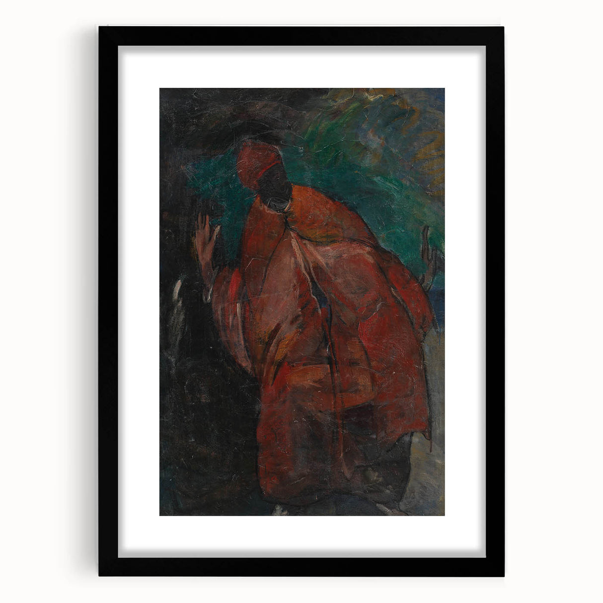 Dramatic Abstract Wall Art - The Black Prophet in Rich Dark Tones