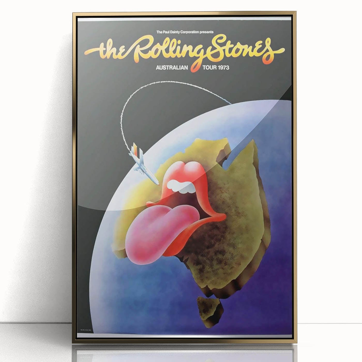 Rolling Stones Australian Tour 1973 Retro Poster Art