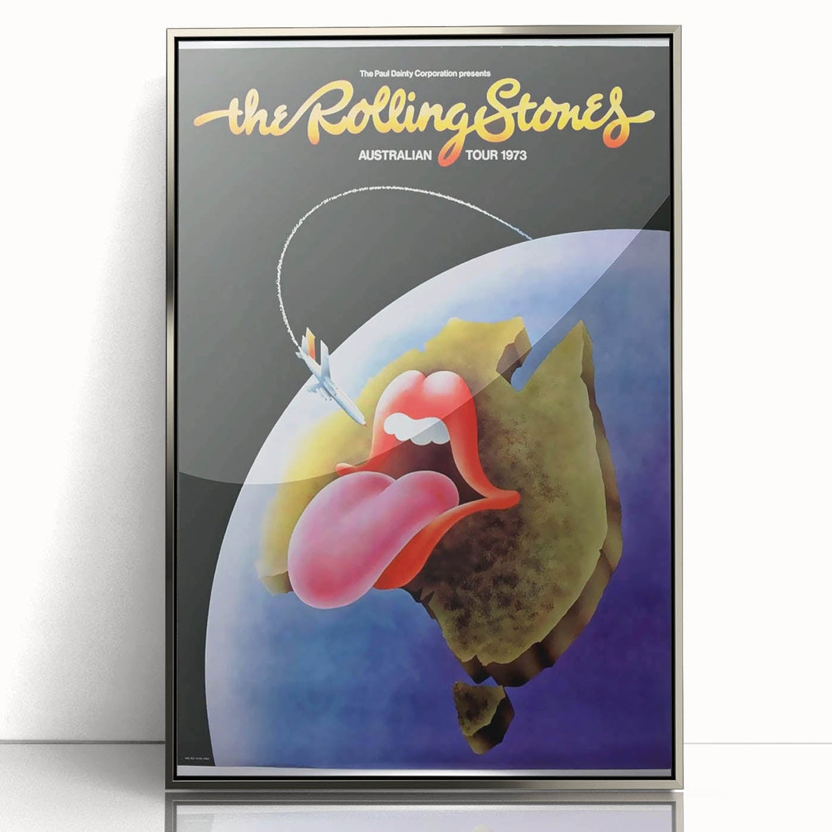 Rolling Stones Australian Tour 1973 Retro Poster Art
