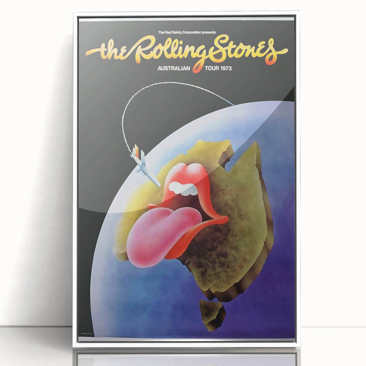 Rolling Stones Australian Tour 1973 Retro Poster Art