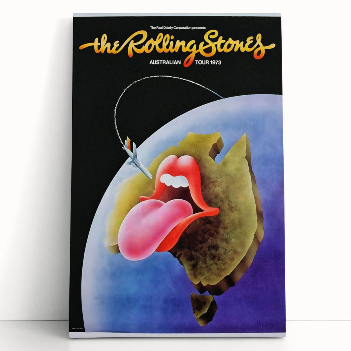 Rolling Stones Australian Tour 1973 Retro Poster Art