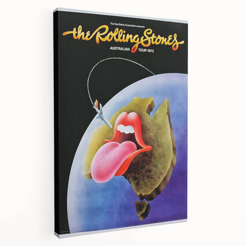 Rolling Stones Australian Tour 1973 Retro Poster Art