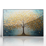 Golden Tree Modern Wall Art – Large Canvas & Framed Living Room Art