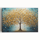 Golden Tree Modern Wall Art – Large Canvas & Framed Living Room Art