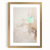 Abstract minimalist wall art framed in gold, showcasing soft pastel colors and geometric shapes, ideal for modern home decor and enhancing interior aesthetics.