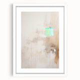 Abstract minimalist wall art framed with a white mat, showcasing a contemporary design that enhances modern interiors, ideal for home or office decoration.