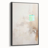 Framed minimalist wall art in abstract design, featuring a black color scheme. The side view showcases its elegant frame and textured canvas, perfect for modern decor.