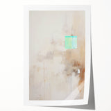 Abstract minimalist wall art print showcasing soft pastel colors and geometric shapes, rolled and ready for display in a stylish setting. Ideal for modern home decor.